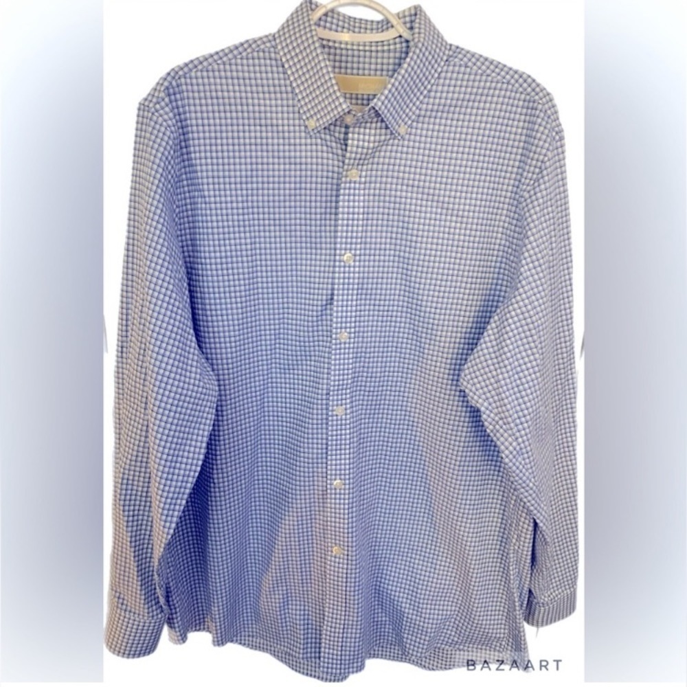 Michael Michael Kors Shirt, Button Down Shirt, Sz 16 1/2, 34/35, plaid, Geo - Picture 10 of 13